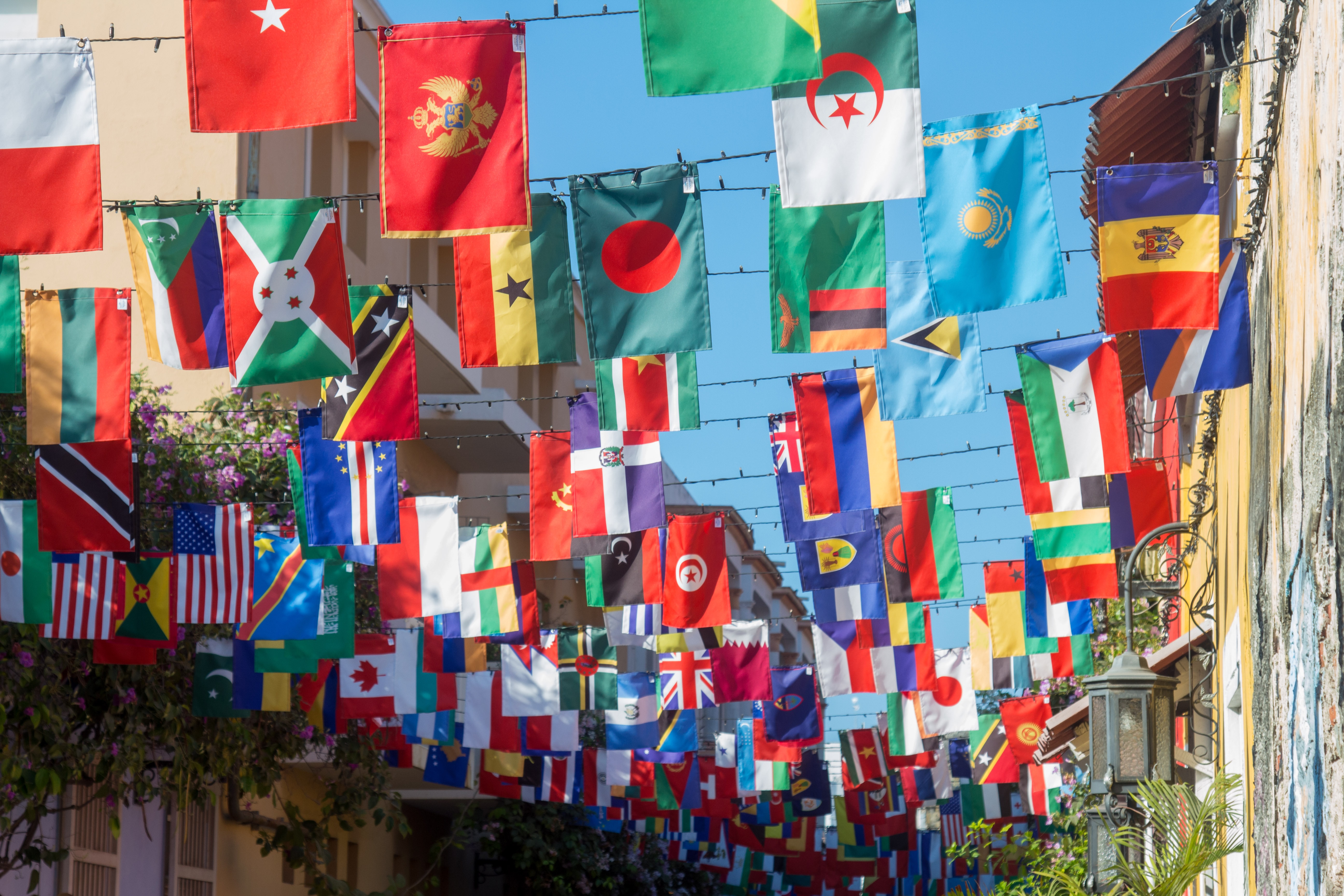 Photo of flags from different countries